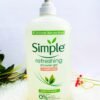 N1 UK Facial Skincare Brand Simple Refreshing Shower Gel for sensitive skin 1L(0% harsh Chemicals, artificial perfumes & Animal derived ingredients)
