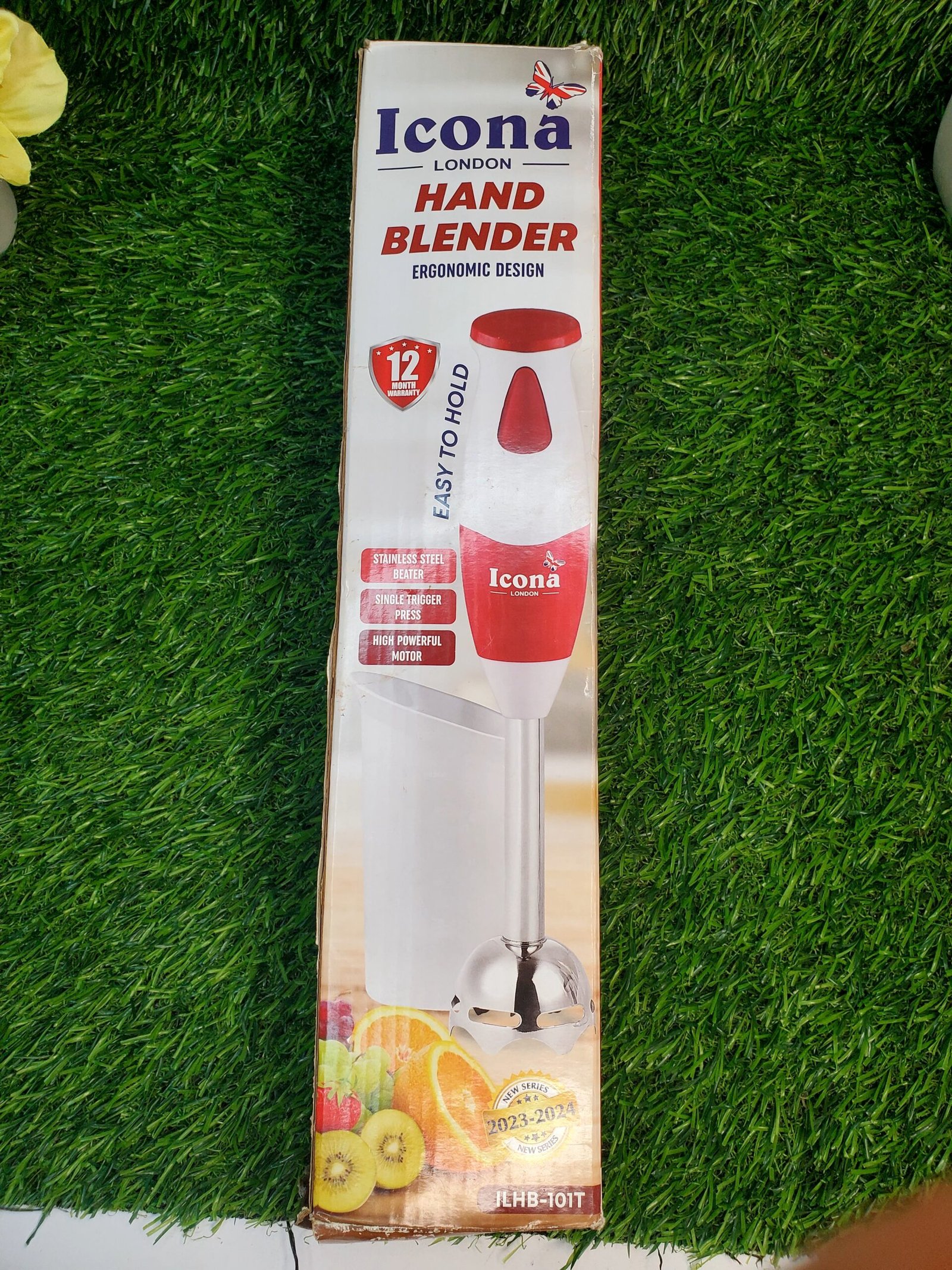 Icona London Hand Blender Ergonomic Design Easy to Hold ILHB-101T 250W