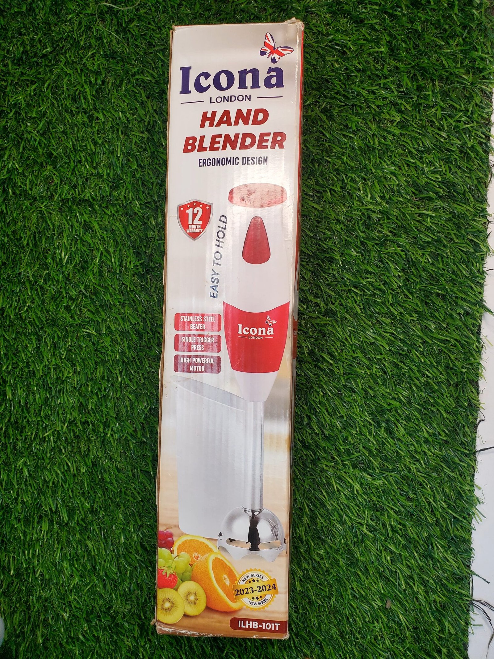 Icona London Hand Blender Ergonomic Design Easy to Hold ILHB-101T 250W - Image 3