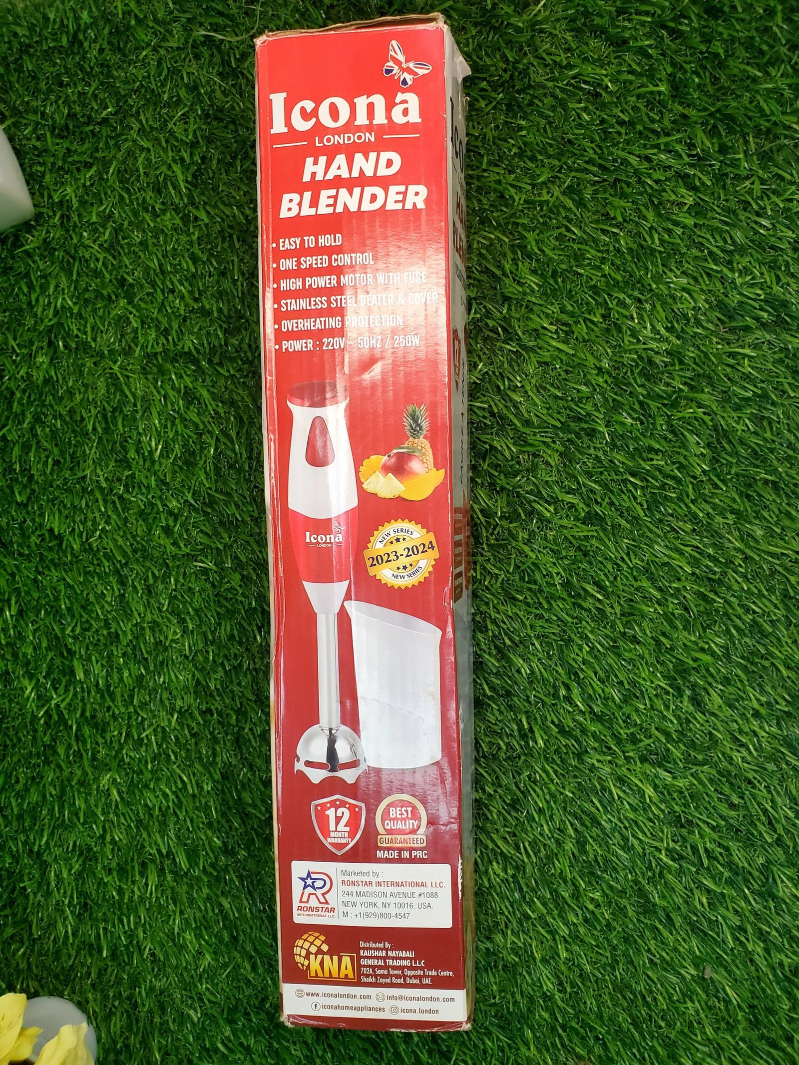 Icona London Hand Blender Ergonomic Design Easy to Hold ILHB-101T 250W - Image 4