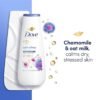 Dove Anti-Stress Body Wash with Pump for 24hr Lotion-Soft Skin, Blue Chamomile & Oat Milk, with No Sulfates 400ml