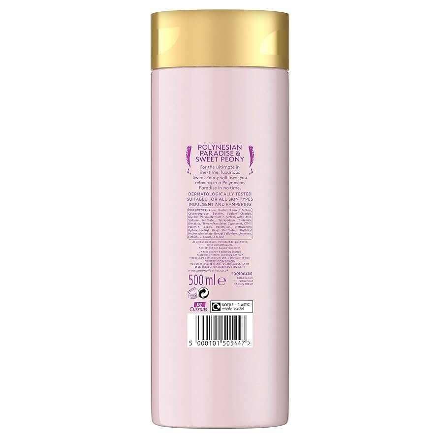 Imperial Leather Polynesian Paradise & Sweet Peony Pampering Bath Cream 500ml - Image 3