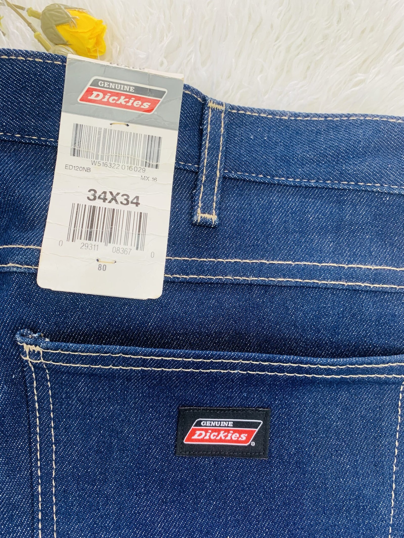 Genuine Dickies Blue Jeans Size 34 - Image 4