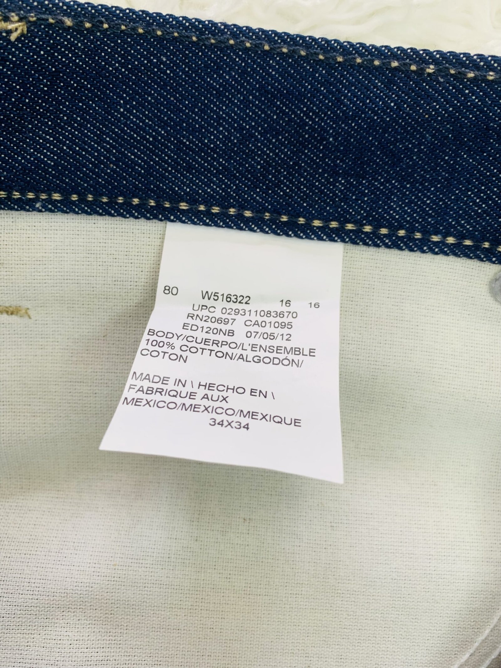 Genuine Dickies Blue Jeans Size 34 - Image 7