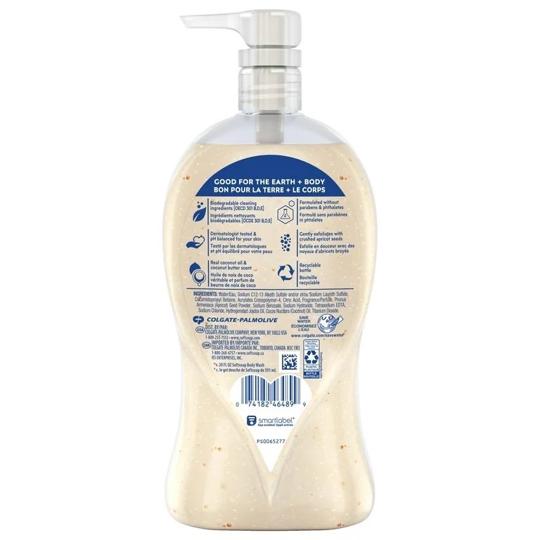 Softsoap Exfoliating Body Wash, All Skin Types, Coconut Butter Bottle 946ml - Image 8