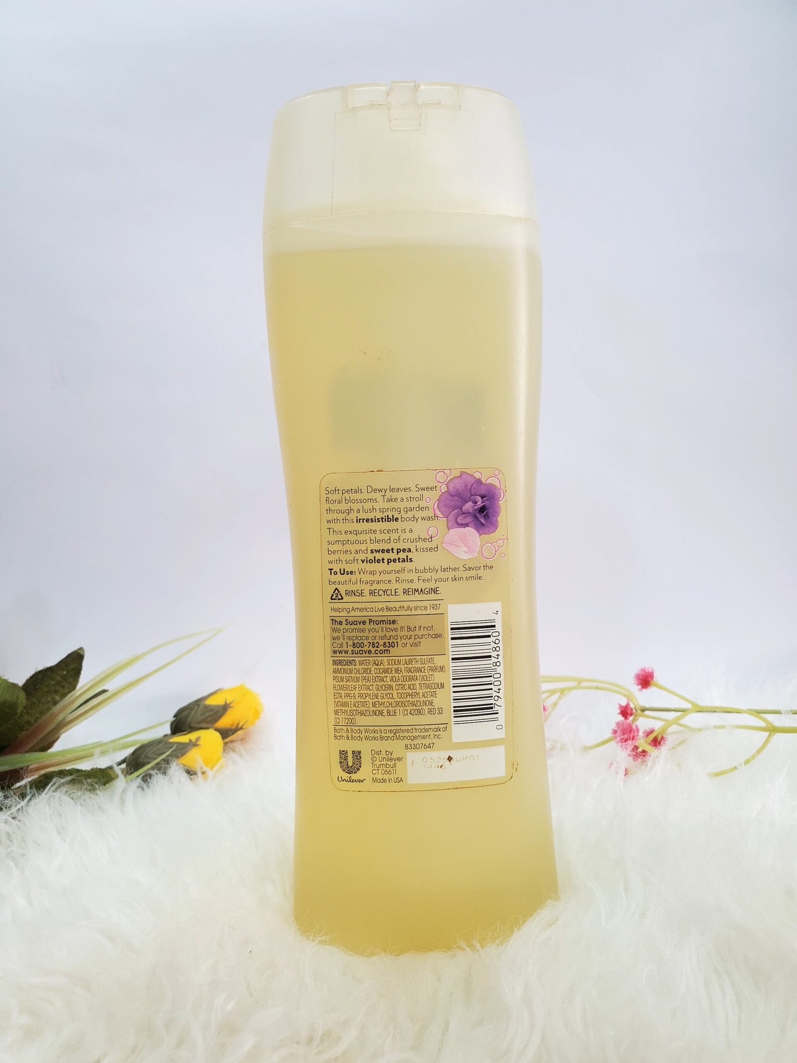 Suave Essentials Sweet Pea And Violet Body Wash 12 Fl Oz(345ml) - Image 2