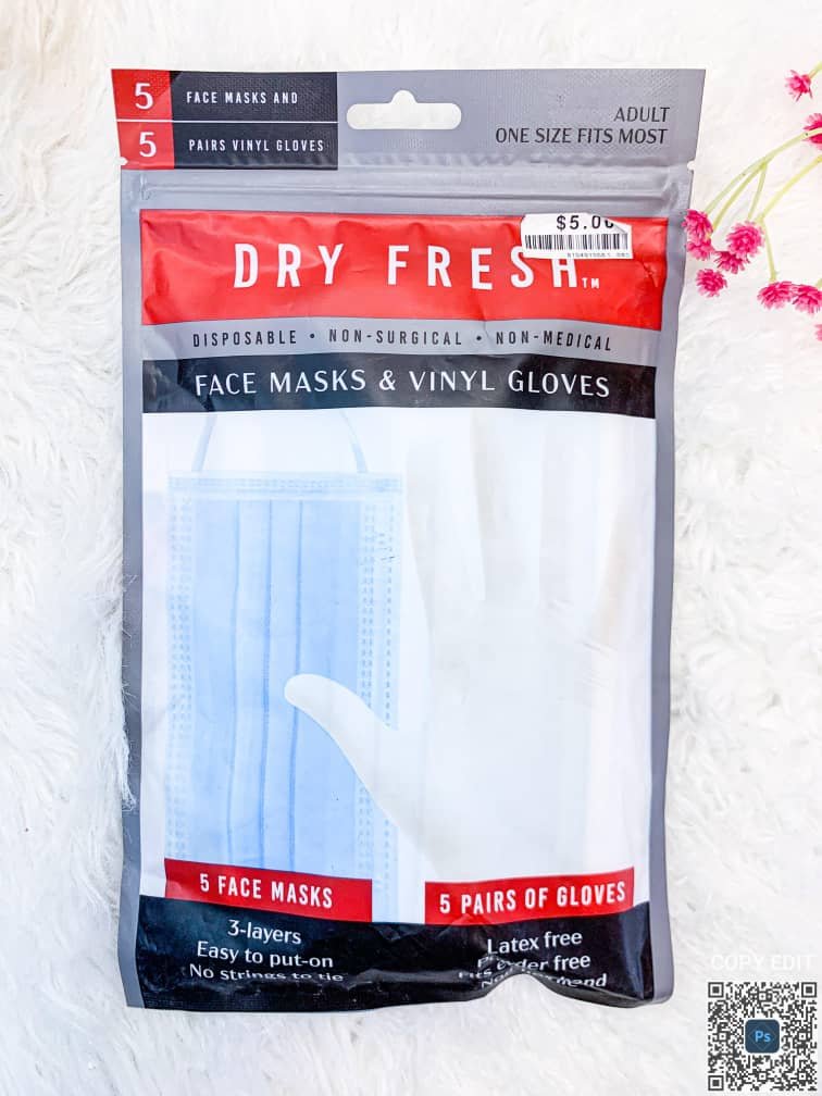 FACE MASK & VINYL GLOVES