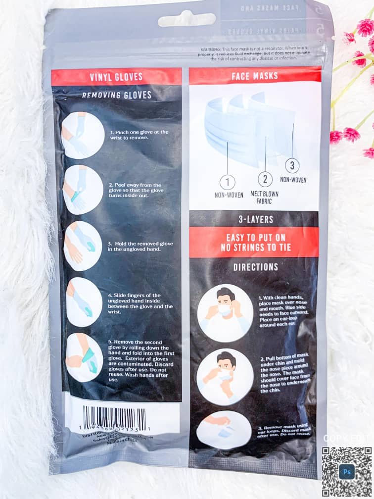 FACE MASK & VINYL GLOVES - Image 2