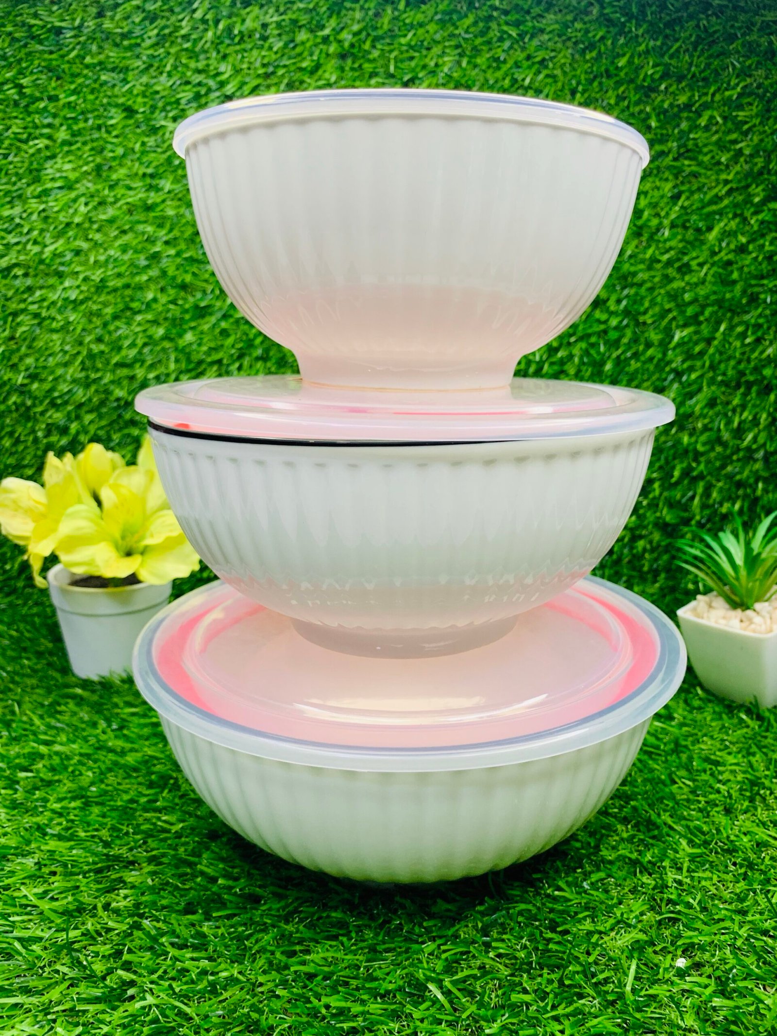 SunShine Kitchen 3 Pieces Storage Bowl 6” 7” 8”