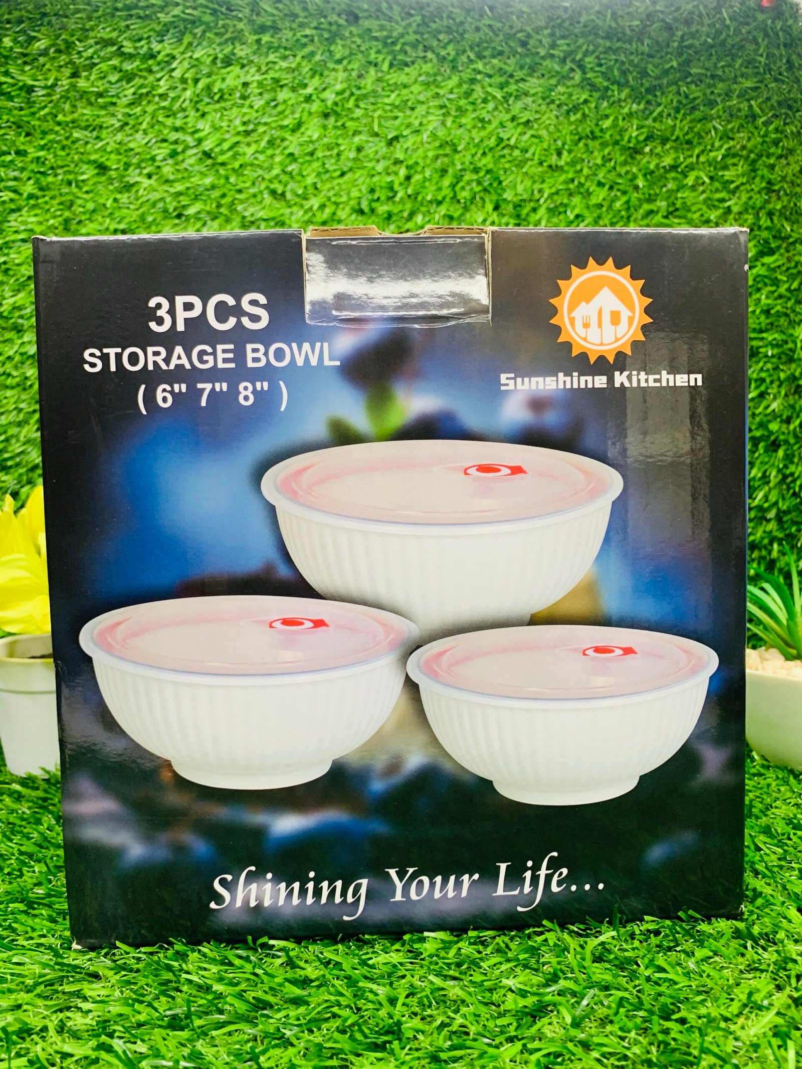 SunShine Kitchen 3 Pieces Storage Bowl 6” 7” 8” - Image 6