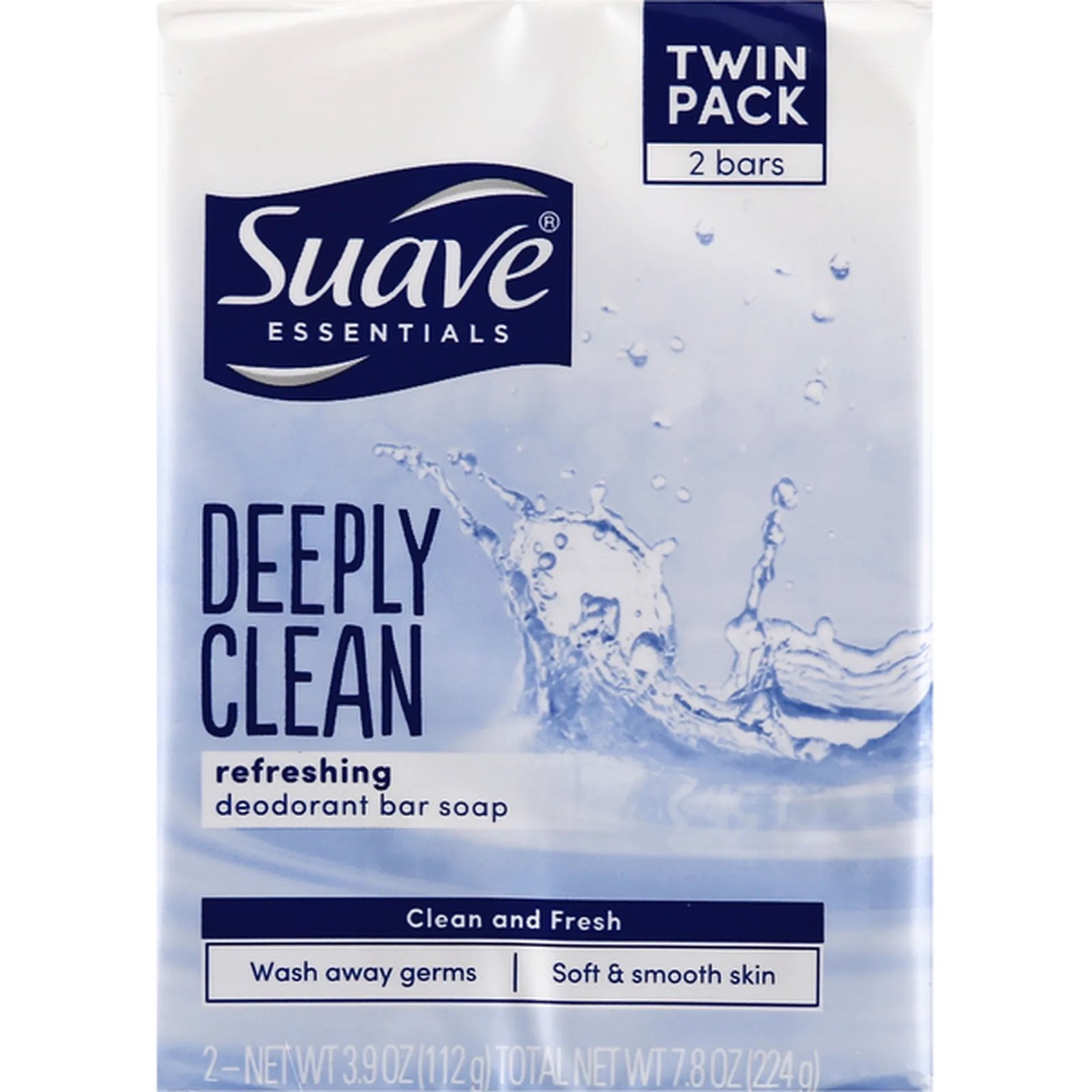 Suave Essentials Deeply Clean Refreshing Twin Pack