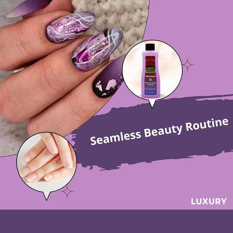 Luxury Nail Polish Remover Strengthening With Vitamin E & Panthenol For Strong Nails 236ml - Image 5