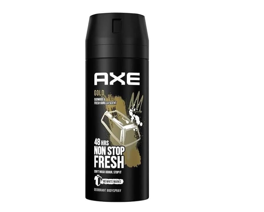 Axe Gold Oud Wood & Fresh Vanilla Scent 48Hr Non Stop Fresh Deodorant Body Spray 150ml
