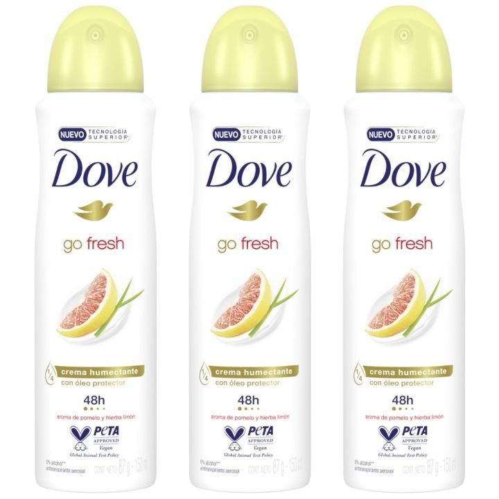 Dove Go Fresh Moisturizing Cream With Protective Oil Grapefruit & Lemongrass Scent Deodorant Spray