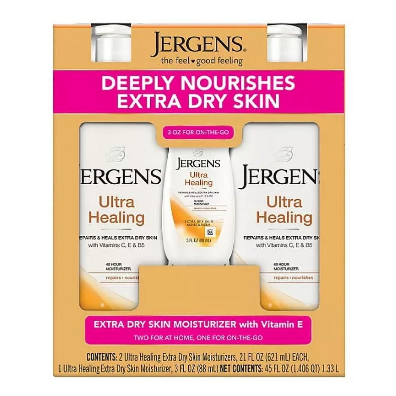 Jergens Ultra Healing Extra Dry Skin Moisturizer 21 fl. oz., 2 pk. 3 oz.