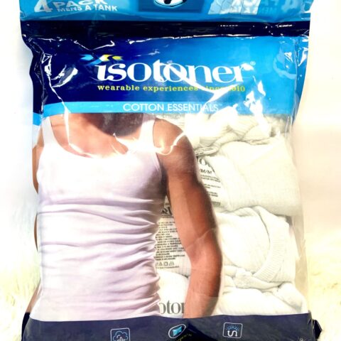 Isotoner Cotton Essential 4 Pack Men A Tank Medium