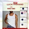Lucky Brand 4 Pack Ribbed Tanks Super Soft  Lightweight Medium